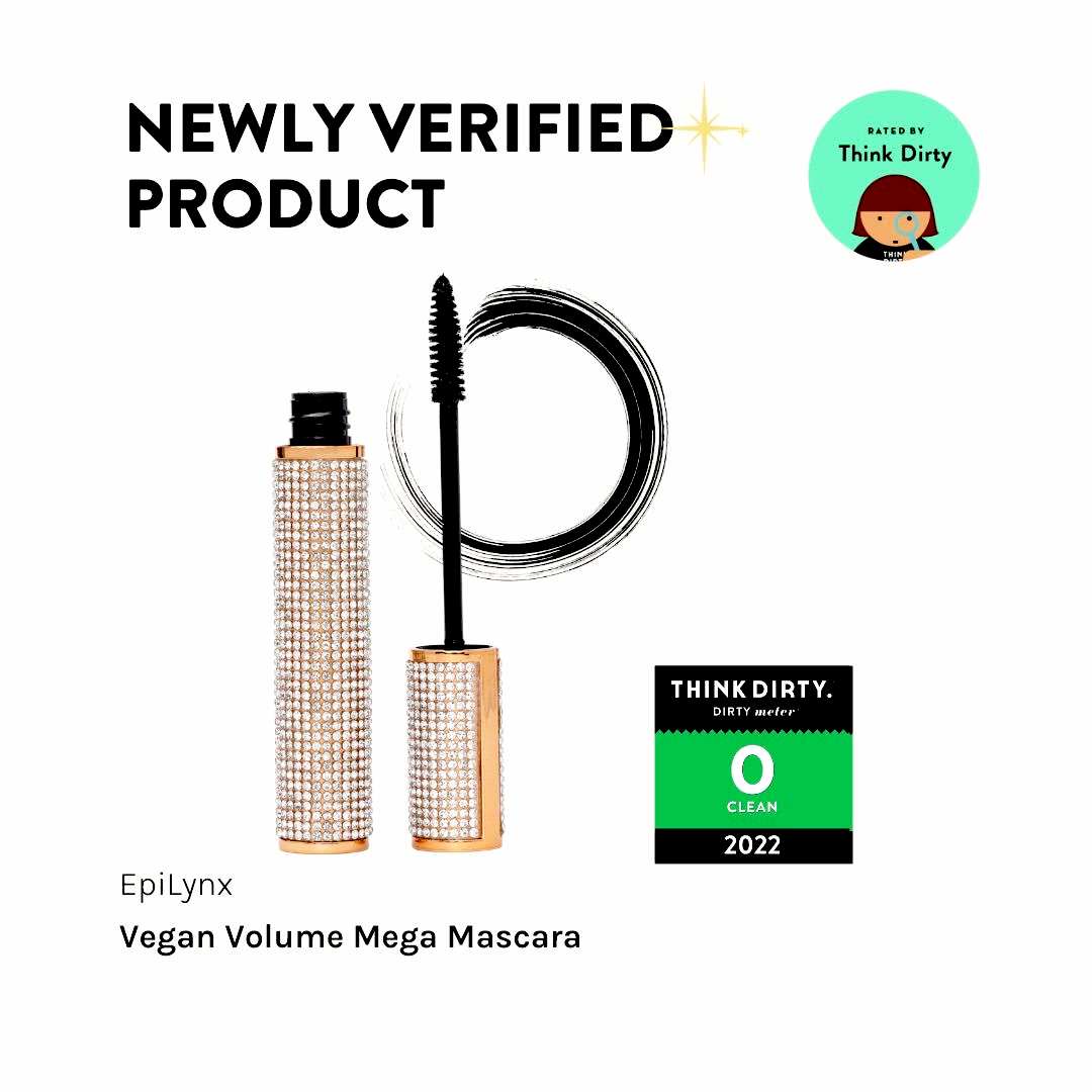 Mega Volume Vegan Mascara Black and Blue – Smudge-Proof with Handmade Diamond Case