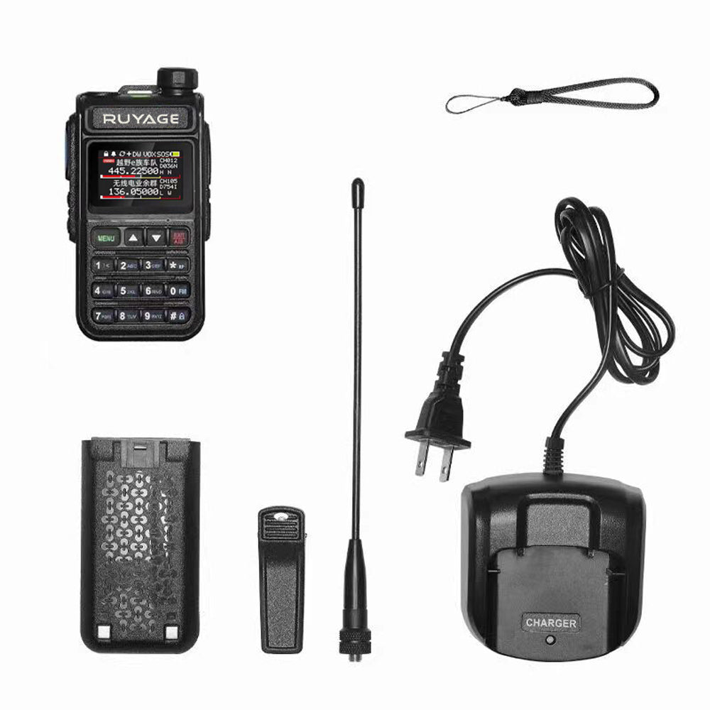 RUYAGE UV58plus 5W 6-Band Analog Walkie Talkie Portable Radio