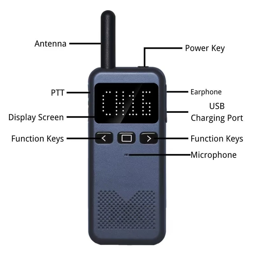 RUYAGE RY13 Ultra-Thin Pocket Analog Walkie Talkie Long Battery