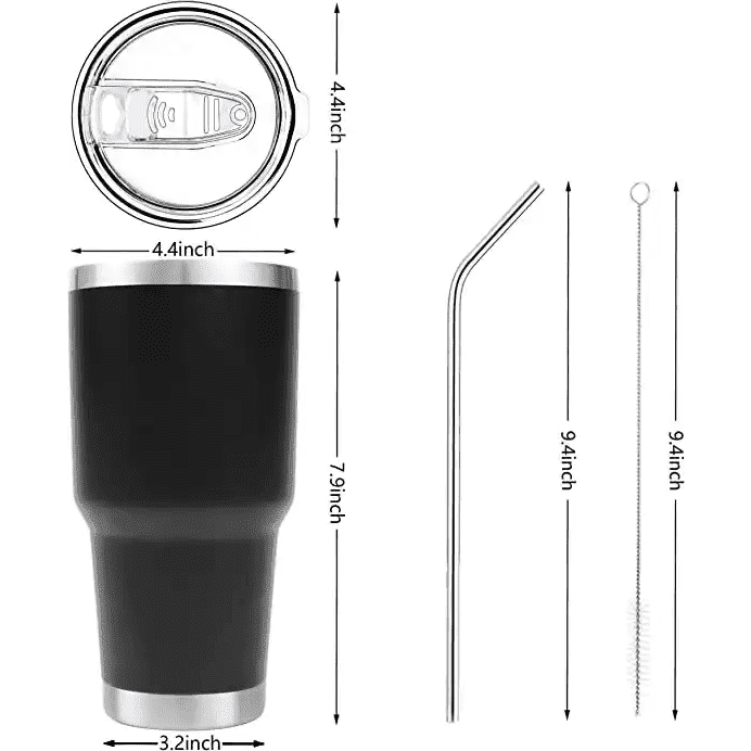 30oz Stainless Steel Tumblers โ Insulated Travel Mug with Lid