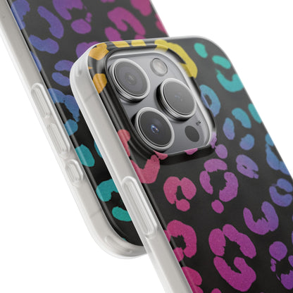 Vibrant Leopard Print Flexi Phone Case