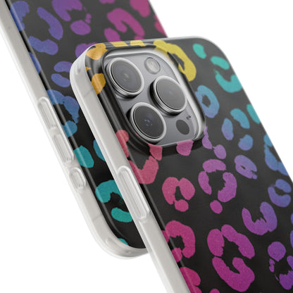 Vibrant Leopard Print Flexi Phone Case