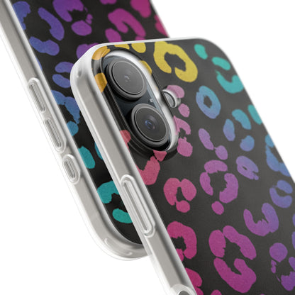 Vibrant Leopard Print Flexi Phone Case