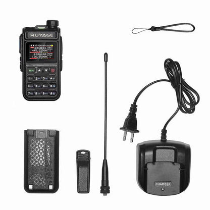 RUYAGE UV58plus 5W 6-Band Analog Walkie Talkie Portable Radio