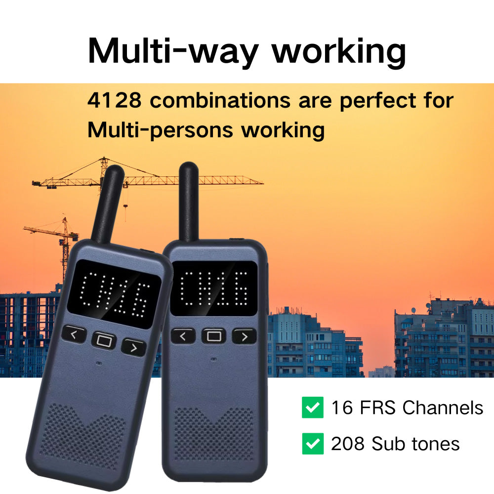 RUYAGE RY13 Ultra-Thin Pocket Analog Walkie Talkie Long Battery