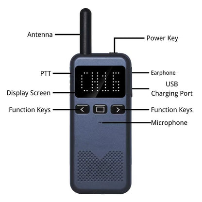 RUYAGE RY13 Ultra-Thin Pocket Analog Walkie Talkie Long Battery