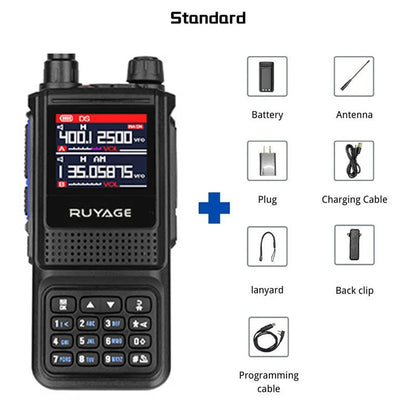 RUYAGE UV1D 5W 6-Band Analog Walkie Talkie Portable Radio