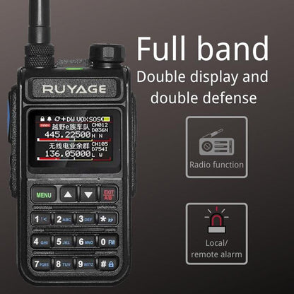 RUYAGE UV58plus 5W 6-Band Analog Walkie Talkie Portable Radio