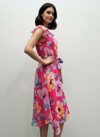 Shelby &amp; Palmer Floral Ruffled Sleeve