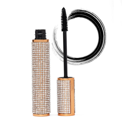 Mega Volume Vegan Mascara Black and Blue – Smudge-Proof with Handmade Diamond Case
