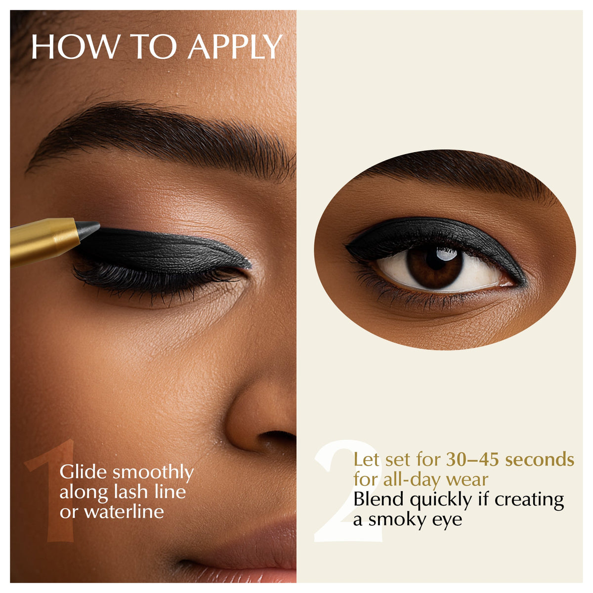 Soft-Glide Kajal Eyeliner Pen – Smudge-Resistant, Comfortable Wear for Sensitive Eyes