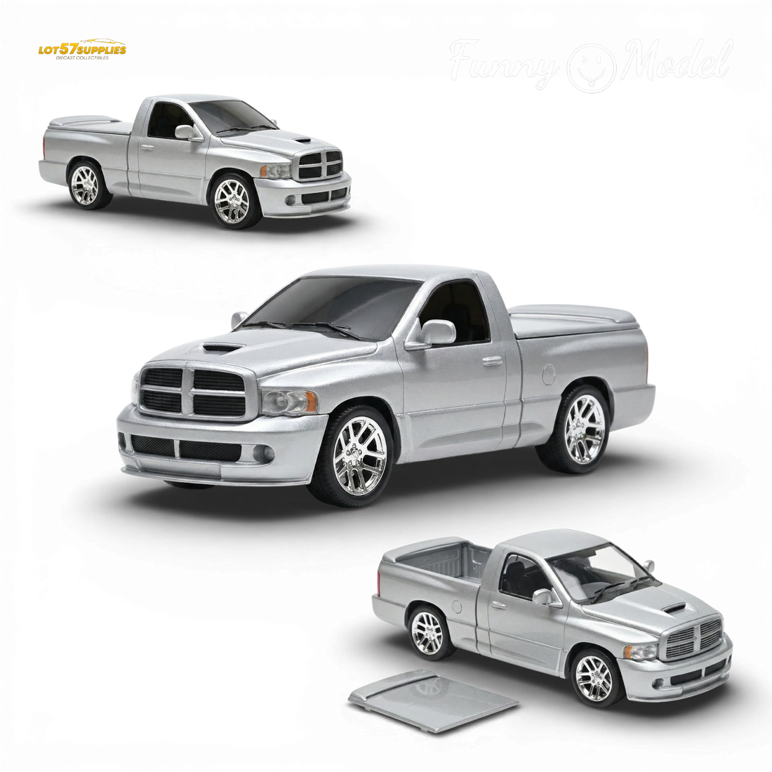 (Pre-Order) Funny Model Dodge RAM SRT-10 Silver 1:64