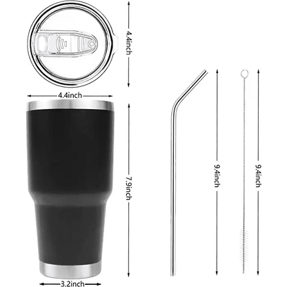 30oz Stainless Steel Tumblers – Insulated Travel Mug with Lid
