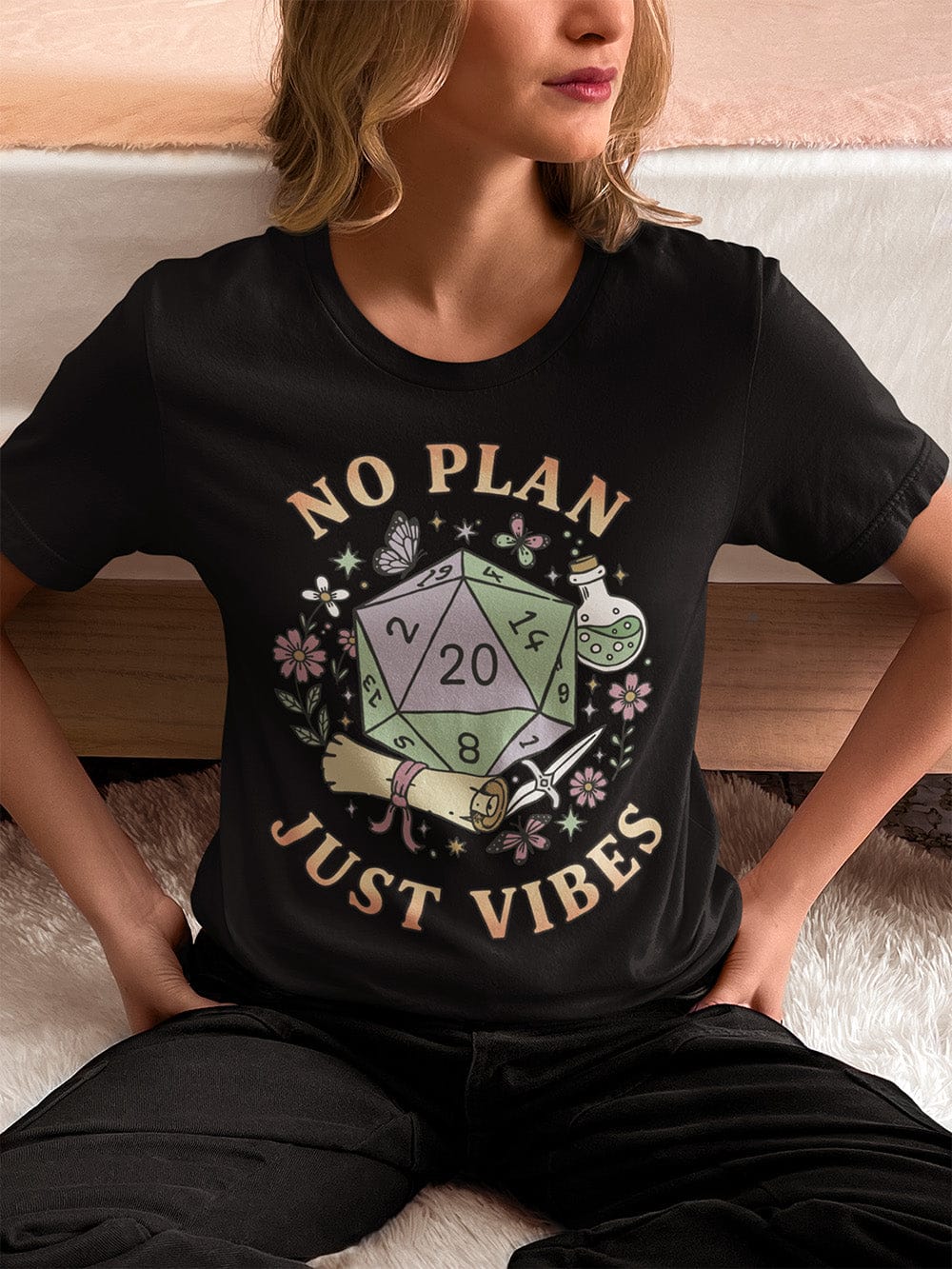 No Plan Just Vibes D&amp;D T-Shirt