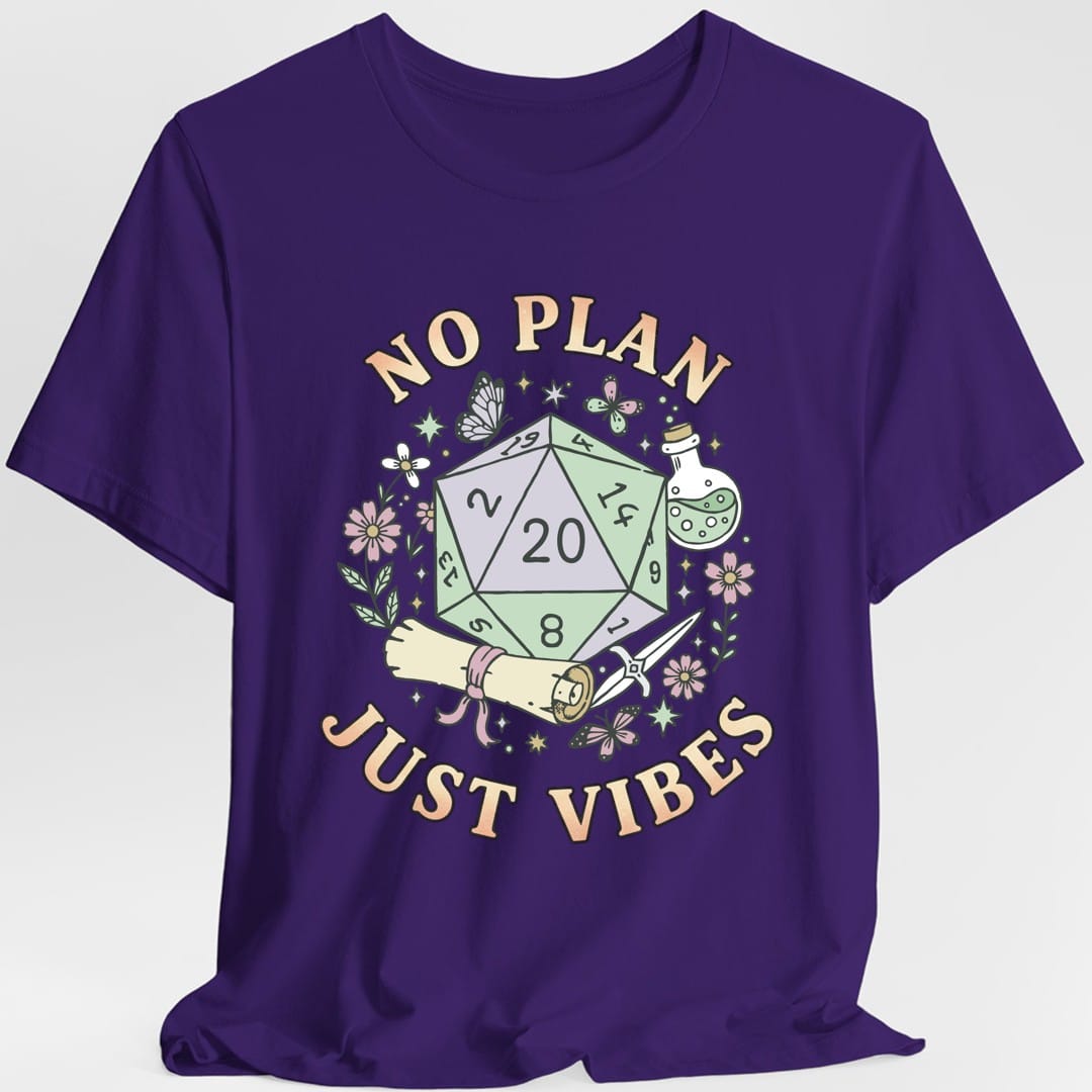 No Plan Just Vibes D&amp;D T-Shirt