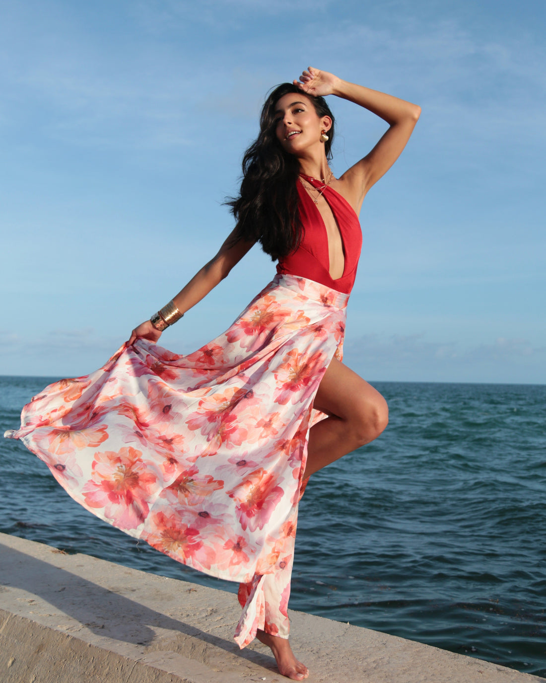 Show Skirt - Sunset Bloom